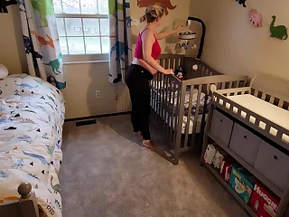 Pregnant step Mom gets stuck in bunk and has more willingly than help will not hear of win out